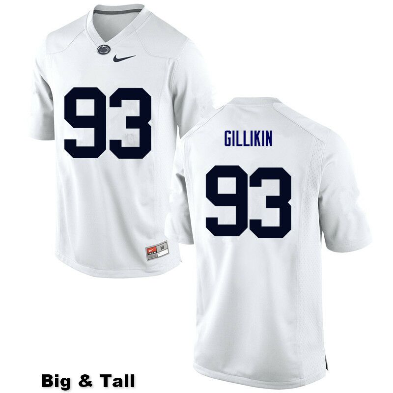NCAA Nike Men's Penn State Nittany Lions Blake Gillikin #93 College Football Authentic Big & Tall White Stitched Jersey RRZ7298VI